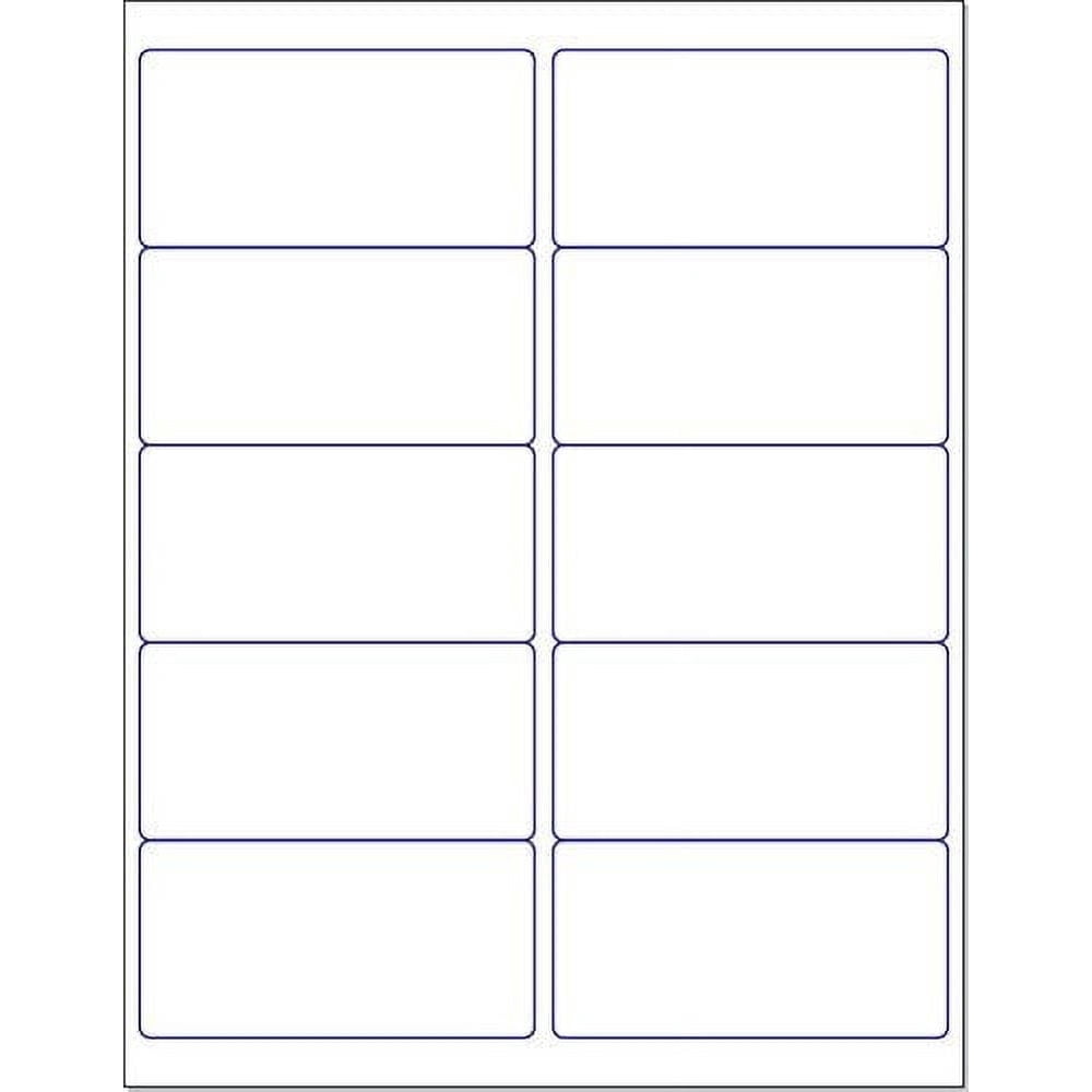 Blank Candle Labels, Rectangle White 200-Pack Printable Waterproof Stickers  product photo