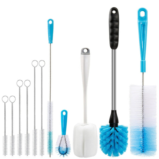 Jar & Bottle Cleaning Brush Set, Long-Handle Multi-Piece Wax Removal Kit  product photo