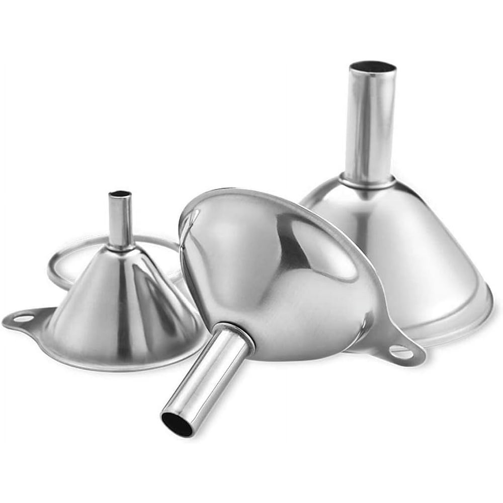 Stainless Steel Pouring Funnels, Set of 3 Sizes for Wax and Fragrance Pouring  product photo