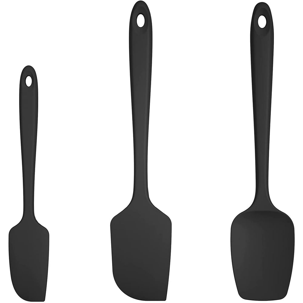 Candle Making Spatula & Scraper Set, Silicone Set of 3 Heat-Resistant Black for Crafts  product photo