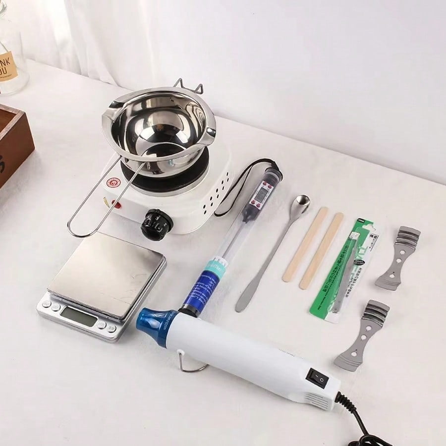 Candle Making Tool Kit, Equipment Set with Melting Pot, Heat Gun, Scale and Thermometer for Beginners  product photo