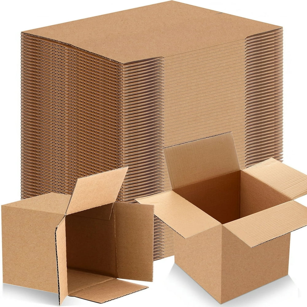 Kraft Shipping Boxes, 4x4x4-Inch 25-Pack Corrugated Cube Mailers for Candles and Gifts  product photo
