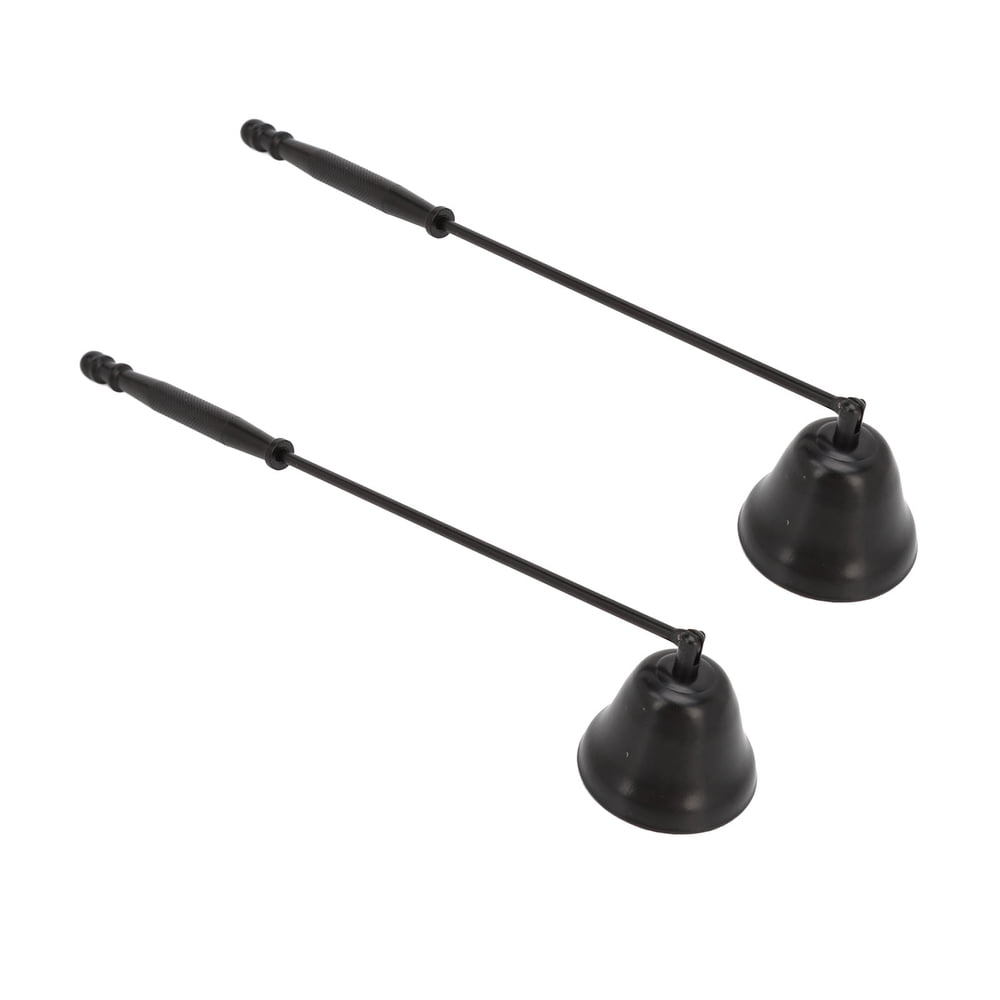 Candle Snuffer Set, Bell-Shaped Long-Handle Matte Black Wick Extinguishers, 2-Pack  product photo