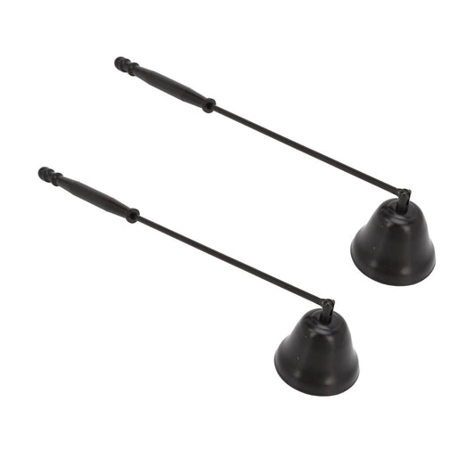 Candle Snuffer Set, Bell-Shaped Long-Handle Matte Black Wick Extinguishers, 2-Pack  product photo