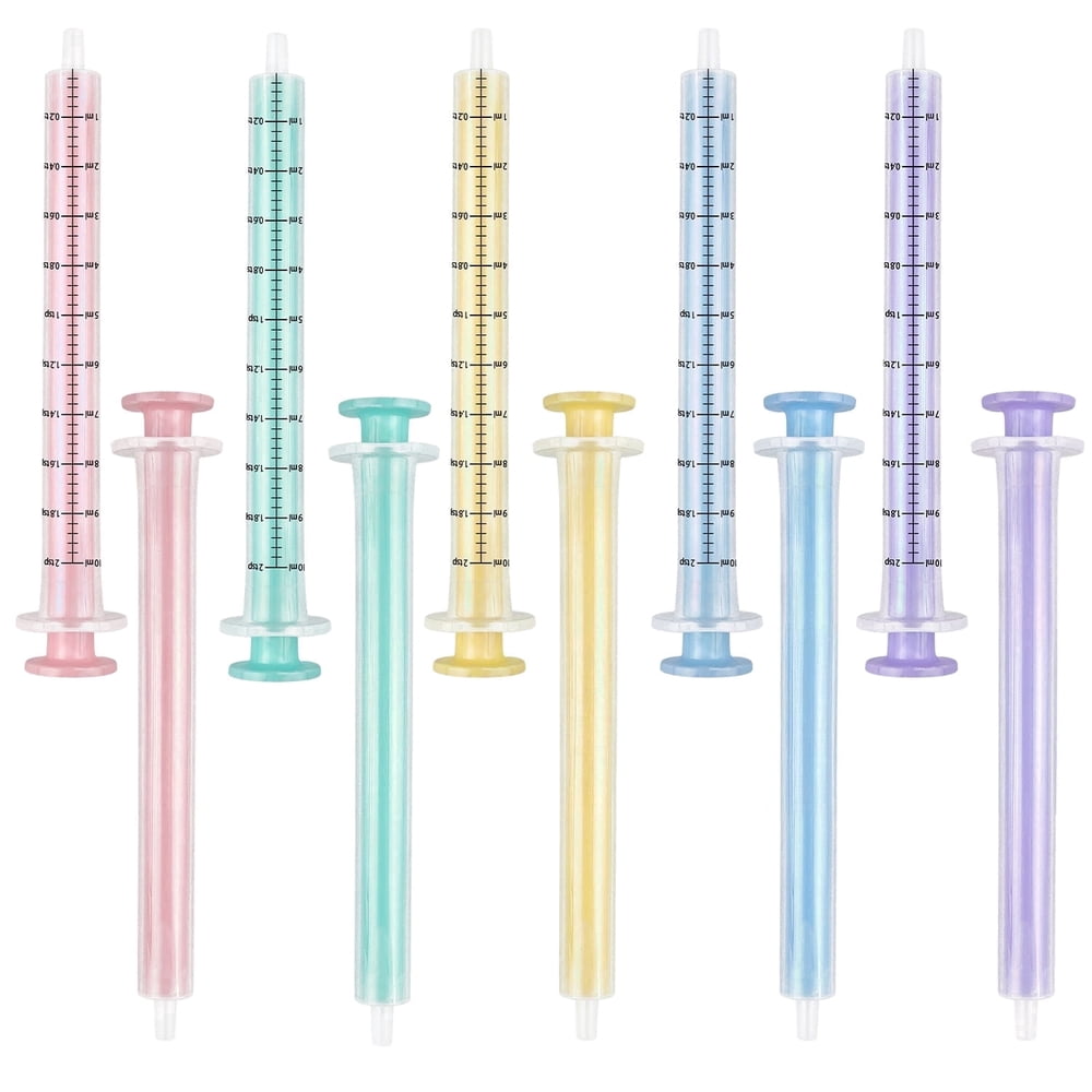 Graduated Dosing Syringes, 10ml Reusable Measuring Set for Candle Fragrance and Dye, 5-Pack Multicolor  product photo