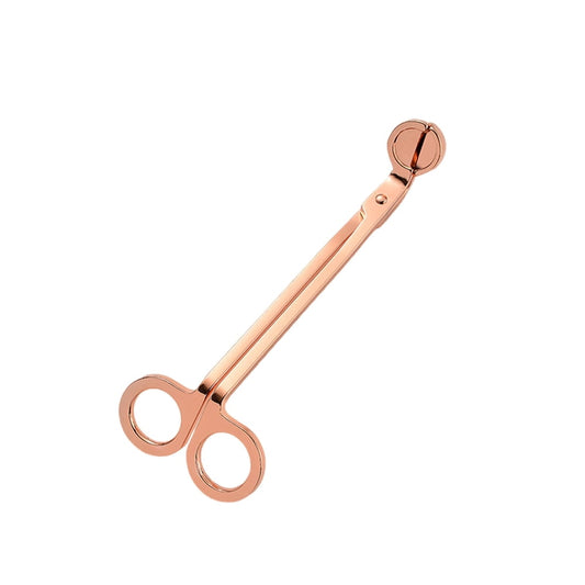 Candle Wick Trimmer, Rose Gold 6-Inch Curved Stainless Trimming Scissors for Candle Care  product photo