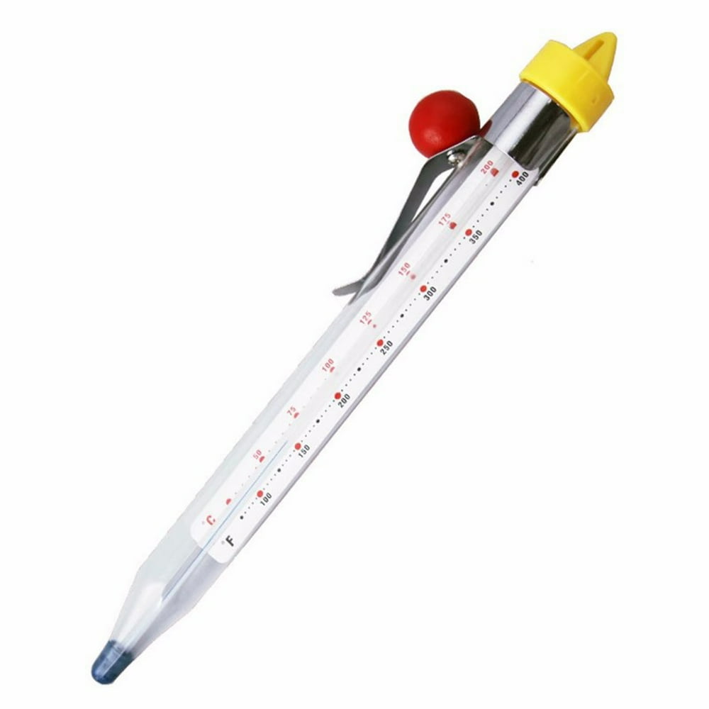 Glass Tube Thermometer with Pot Clip, Temperature Gauge for Candle Making and Candy  product photo