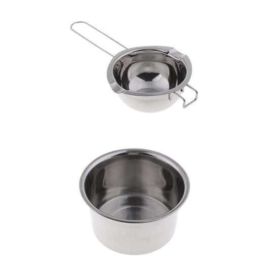Double Boiler Pouring Pot Set, 2-Piece Stainless Steel Wax Melting Kit for Candle Making  product photo