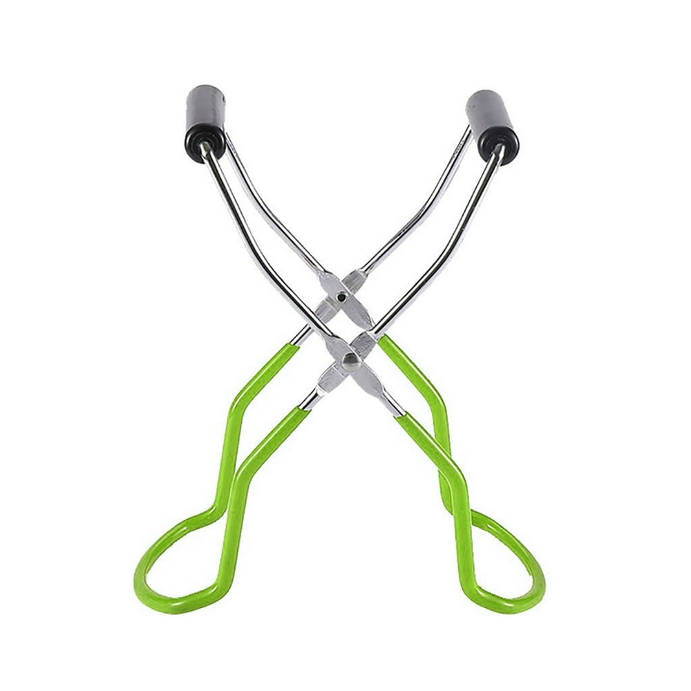 Jar Lifter Tongs, Silicone-Coated Grip, Stainless Steel Canning & Hot Vessel Handling Tool, Green  product photo