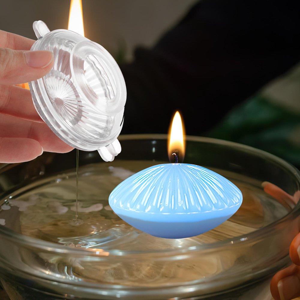 Floating Candle Mold, Clear Silicone Domed Disc Shape, Reusable Mould for Water Floating Candles  product photo