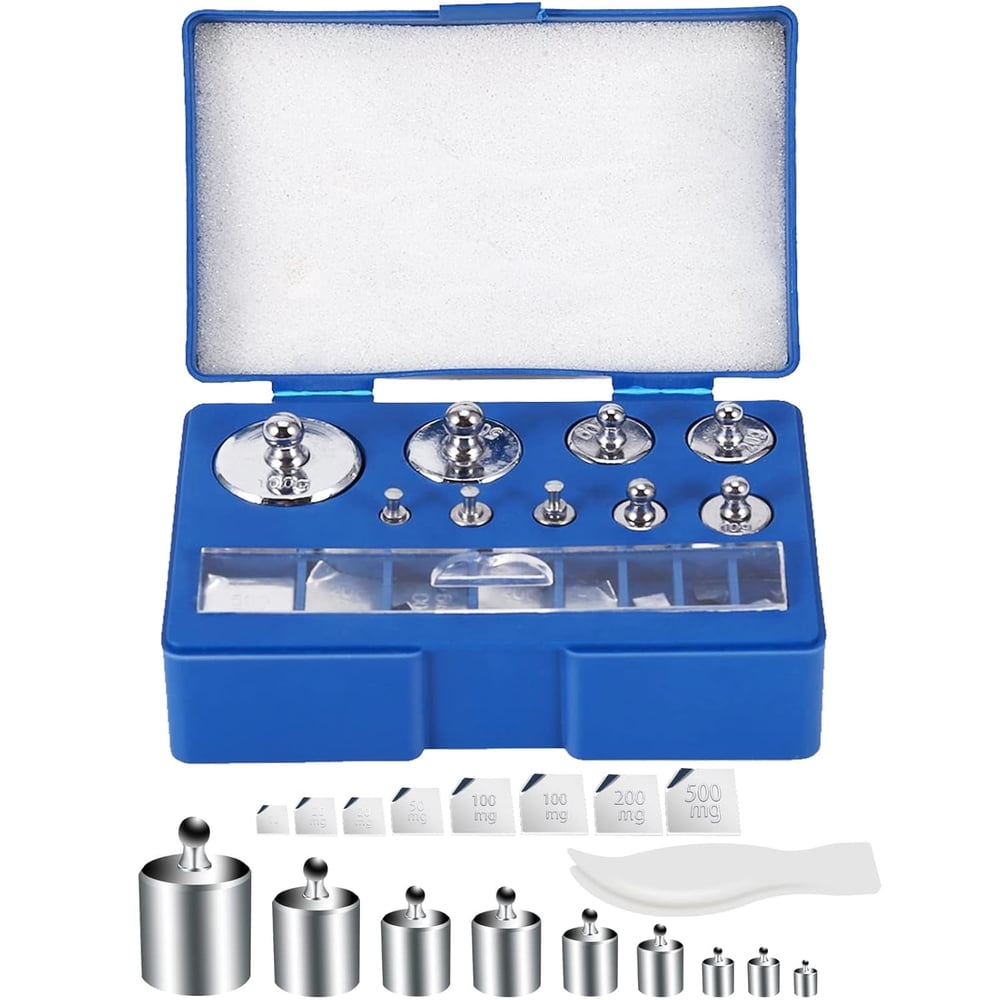 Scale Calibration Weight Set, Stainless Steel Grams & Milligrams with Case & Tweezers for Candle Scales  product photo