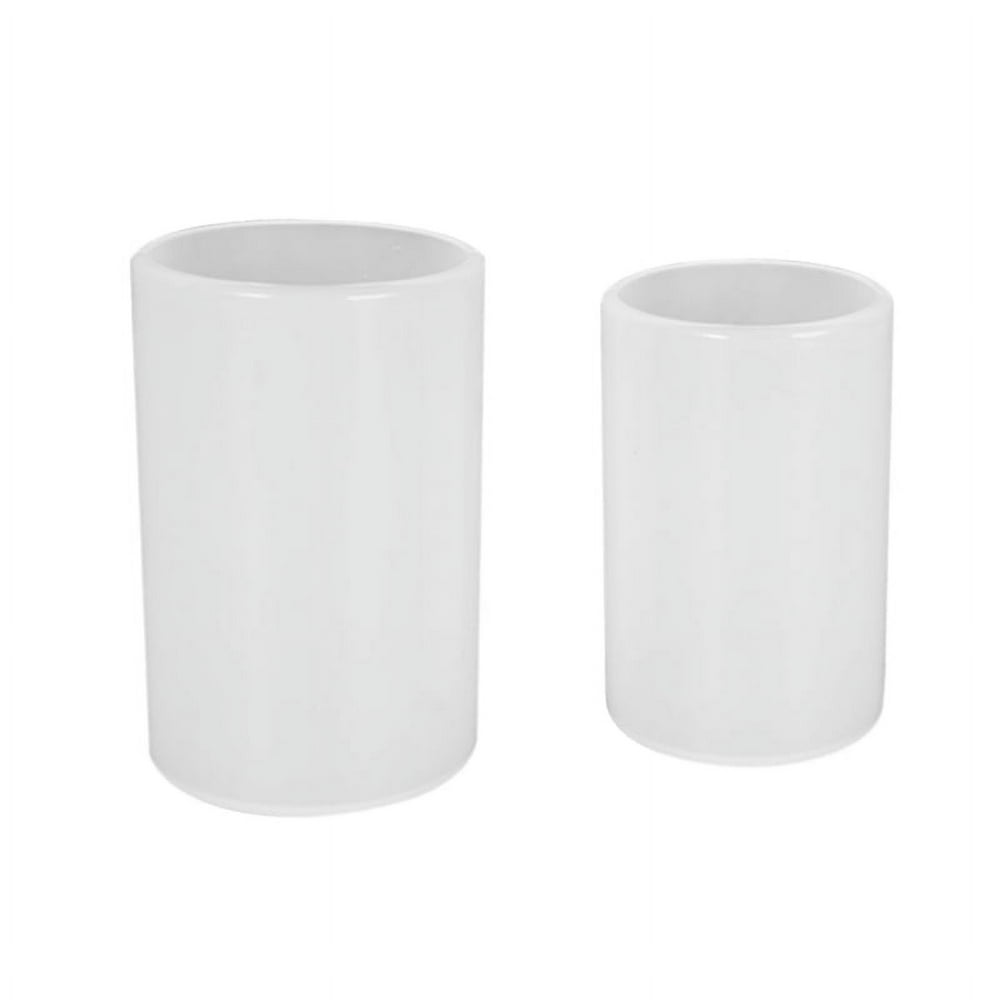Silicone Cylinder Candle Molds, 2-Piece Set White Reusable Pillar Molds for Candle Making  product photo