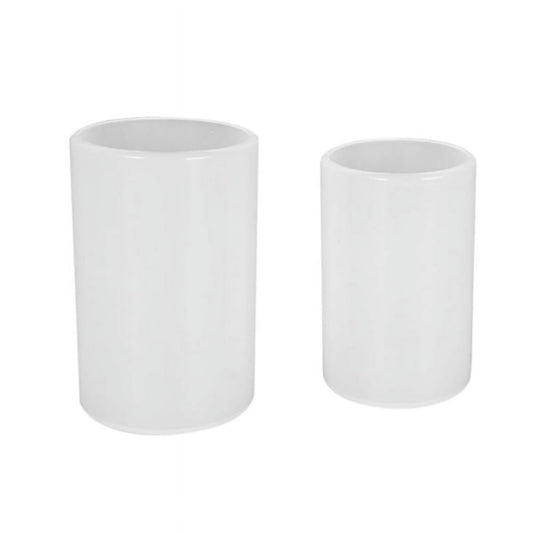 Silicone Cylinder Candle Molds, 2-Piece Set White Reusable Pillar Molds for Candle Making  product photo