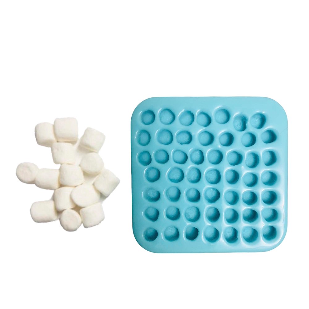 Mini Silicone Embed Mold, Multi-Cavity Pebble Bite Tray, Light Blue for Candle Wax Embeds  product photo