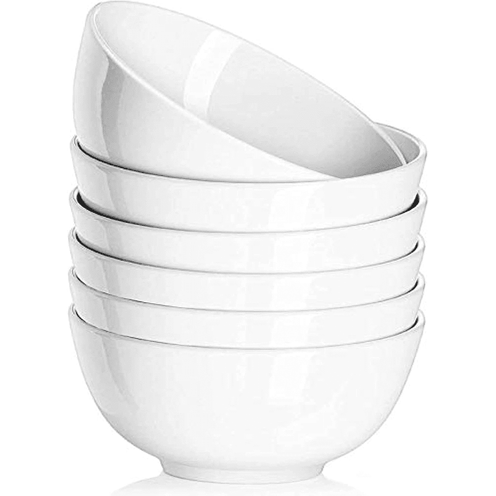 Stoneware Candle Bowls, 9 oz White Glazed Ceramic Set, Reusable Vessels for Wax Pouring  product photo