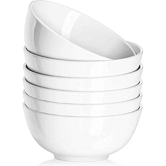 Stoneware Candle Bowls, 9 oz White Glazed Ceramic Set, Reusable Vessels for Wax Pouring  product photo