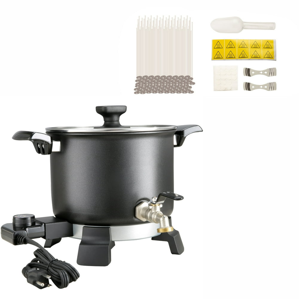 Electric Wax Melter Pot with Spigot, Large Black Melting Pitcher Kit for Candle Making  product photo