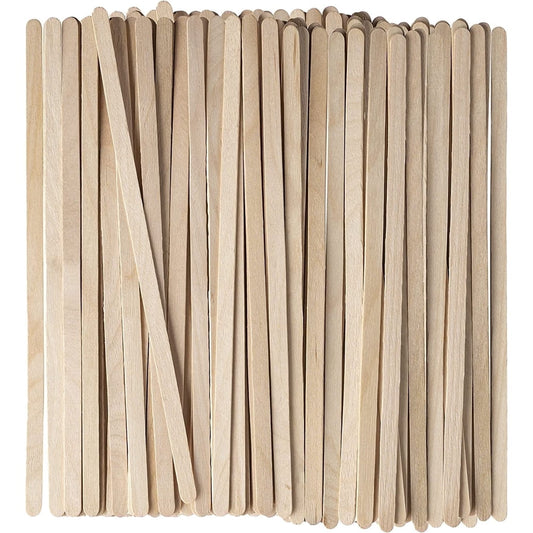 Wooden Stir Sticks, 100-Pack Disposable Mixing Sticks for Candle and Resin Making  product photo